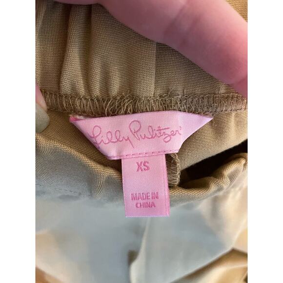 Lilly Pulitzer NWT Toasted Coconut Pull-On Travrl Pants XS - Picture 2 of 6